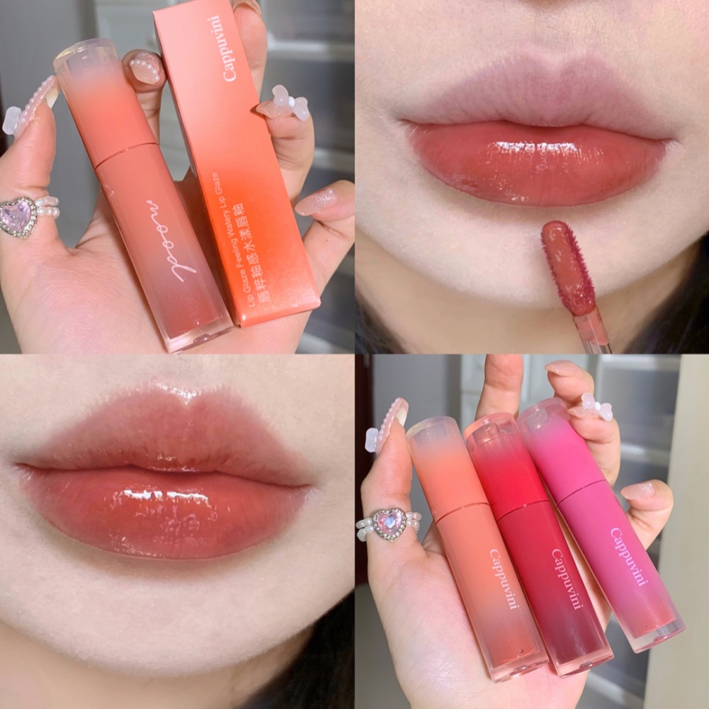 CAPPUVINI Light weight Soft gloss Liquid Lipstick Waterproof lip makeup
