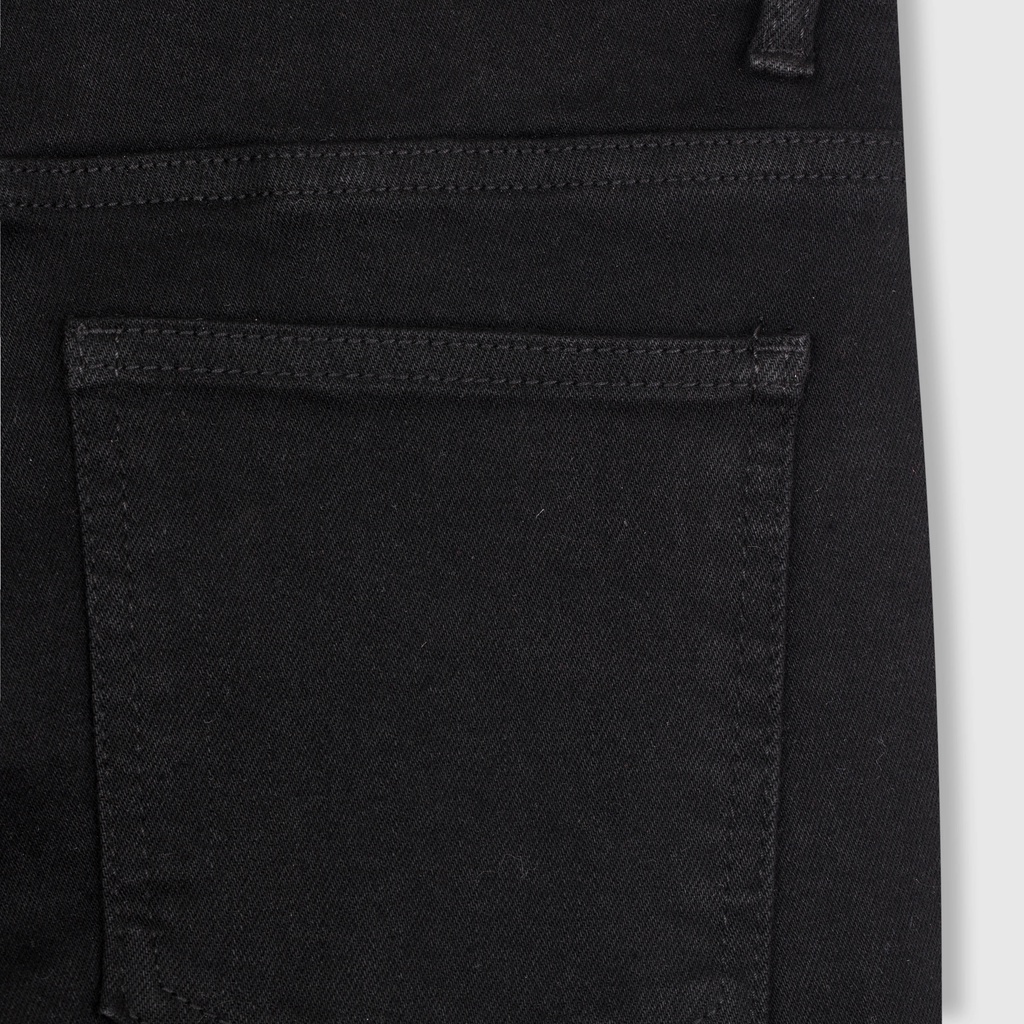 Quần jean nam ROWAY vải denim co giãn nhẹ, form slim , Jean đen rách gối | BigBuy360 - bigbuy360.vn