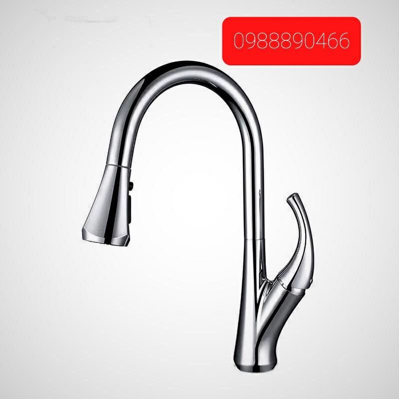 Vòi rửa bát nóng lạnh dây rút cao cấp Kobesi KB8111, bảo hành 3 năm