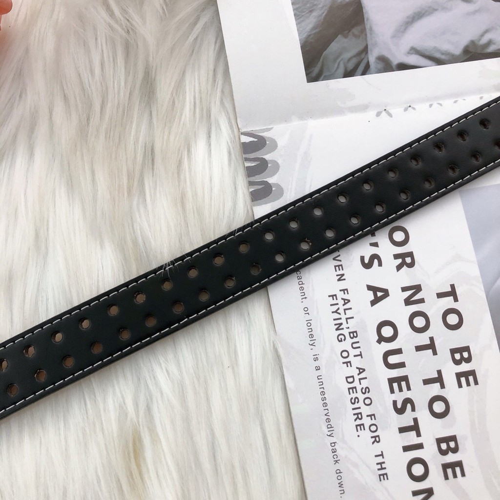 thắt lưng hot hit đục 2 hàng lỗ cực đẹp siêu hot ảnh thật bản 2,5cm