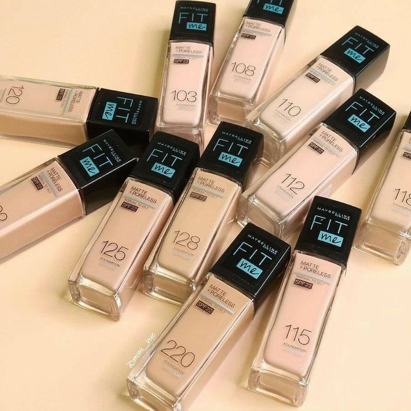 Kem Nền Maybelline Mỏng Nhẹ Kiềm Dầu Chống Nắng  #112, #115 #118  Fit Me Matte Poreless Foundation - 30ml