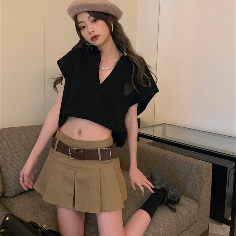 Áo Thun SáT NáCh Cổ Chữ V ThờI Trang Cho Nữ