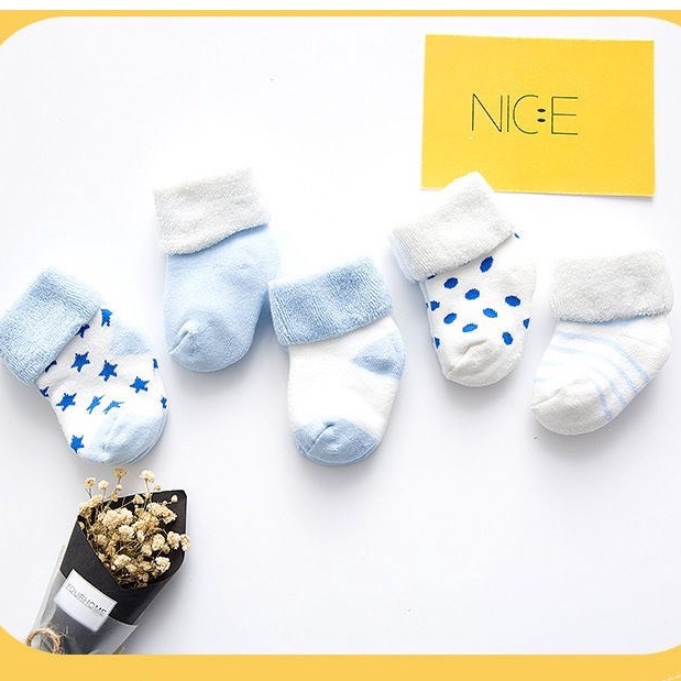 [ SIÊU RẺ ] COMBO 5 ĐÔI VỚ TRẺ EM 1-5T COTTON THOÁNG MÁT KUTE