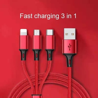 Dây cáp sạc nhanh usb loại c 3 trong 1 cho iphone ios/android