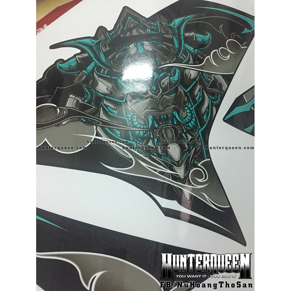 Tem Exciter 150. Tem rời Samurai xanh ngọc. Dán xe đen. Xe màu khác vui lòng inbox