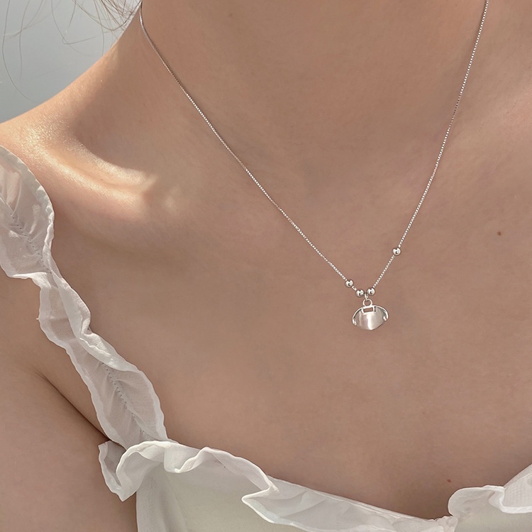 Vòng cổ Mặt Ổ Khóa Đính Đá Mắt Mèo Phong Cách Cổ Điển An Toàn Cho Bạn Gái