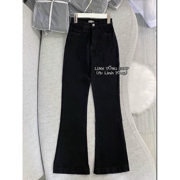 BÁN SỈ QUẦN JEAN LOE CẠP CAO M2441 MÀU ĐEN CHO NỮ