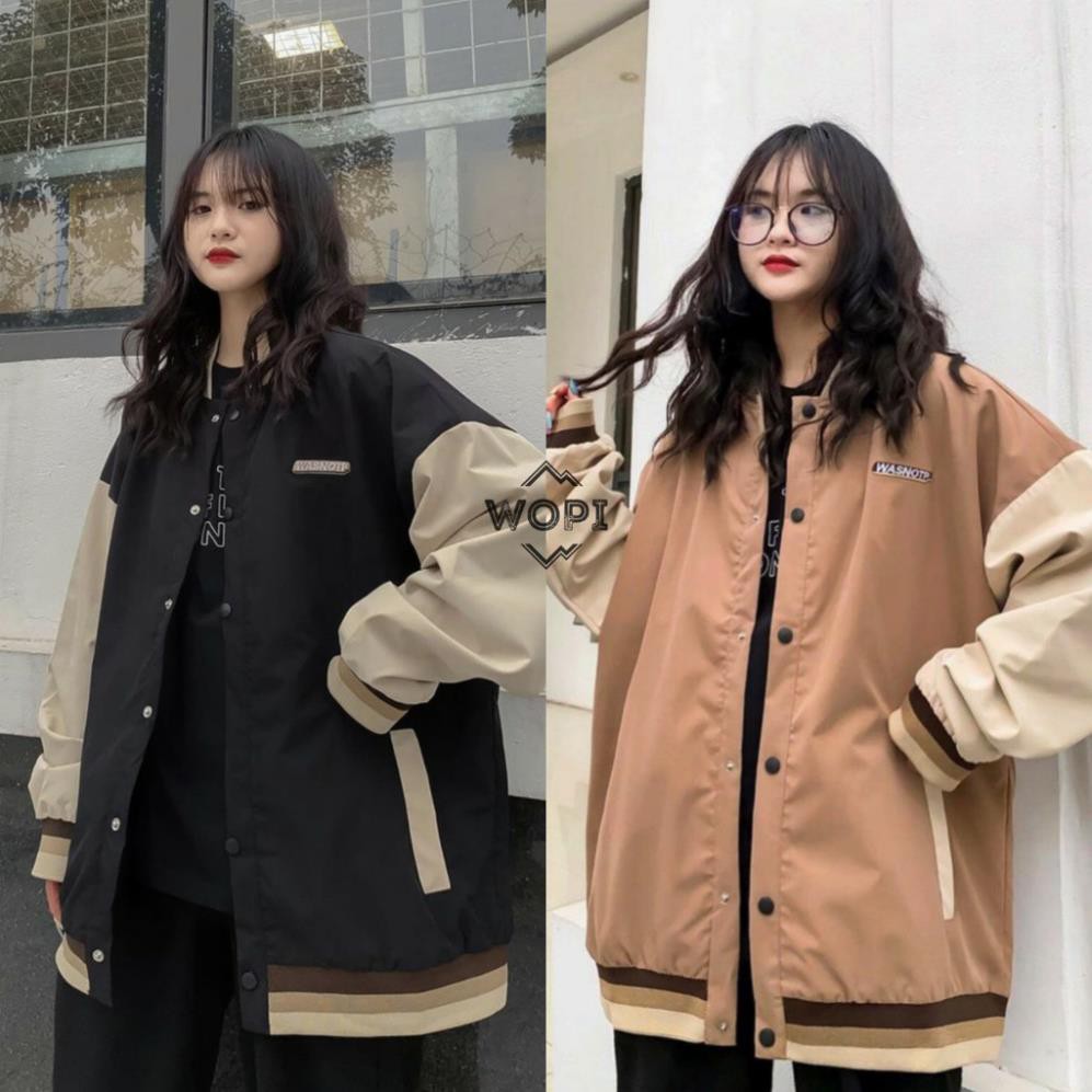 Áo Khoác Dù BOMBER WAS Form Rộng Tay Dài Ulzzang Unisex | BigBuy360 - bigbuy360.vn