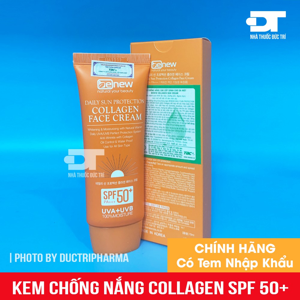 Kem chống nắng COLLAGEN BENEW dành cho da mặt và toàn thân FACE CREAM SPF 50 PA+++