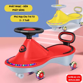 Xe lắc cho bé, Xe chòi chân trẻ em có tựa lựng phát nhạc đèn sinh động