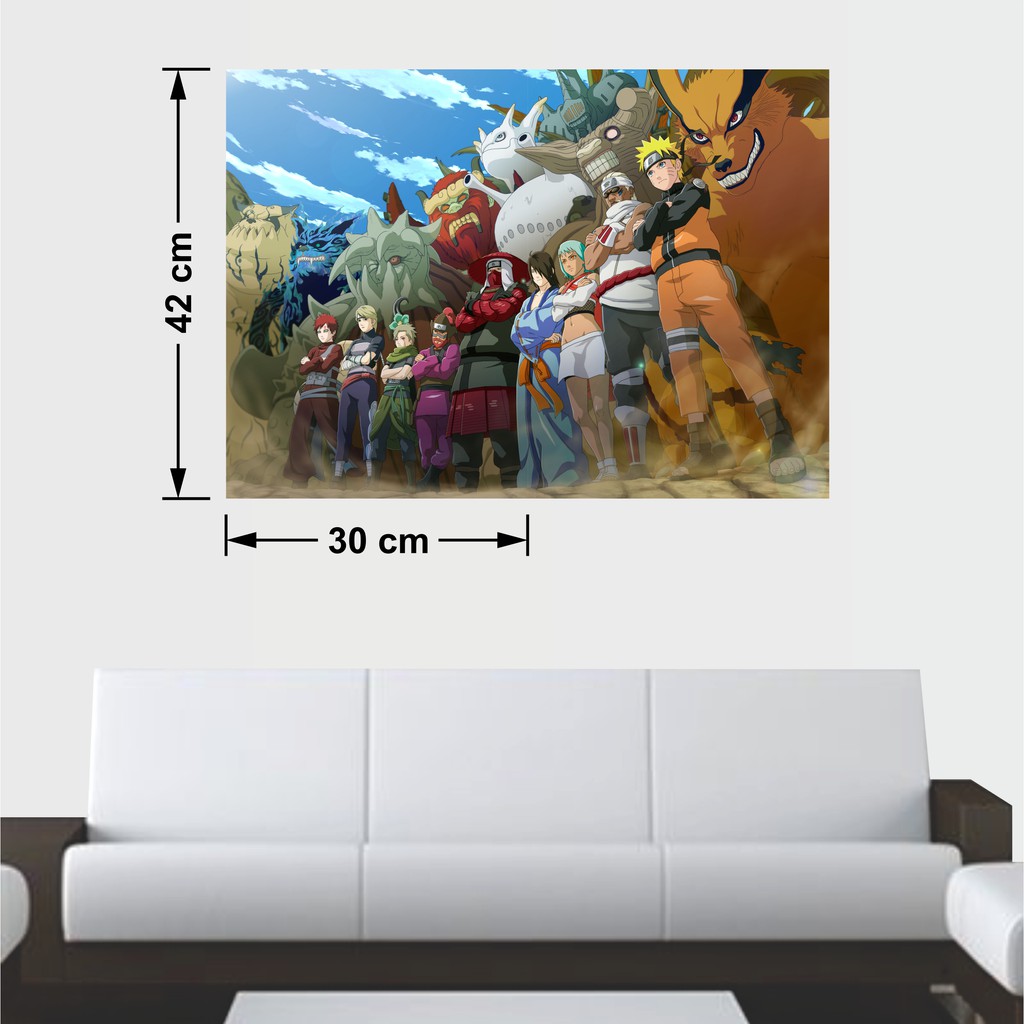 Combo 2 Tấm Poster A3 Hình Anime Naruto By AnimeX