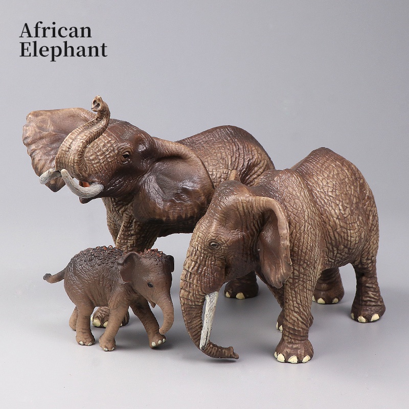 Mô hình voi hoang dã đồ chơi cho bé mới