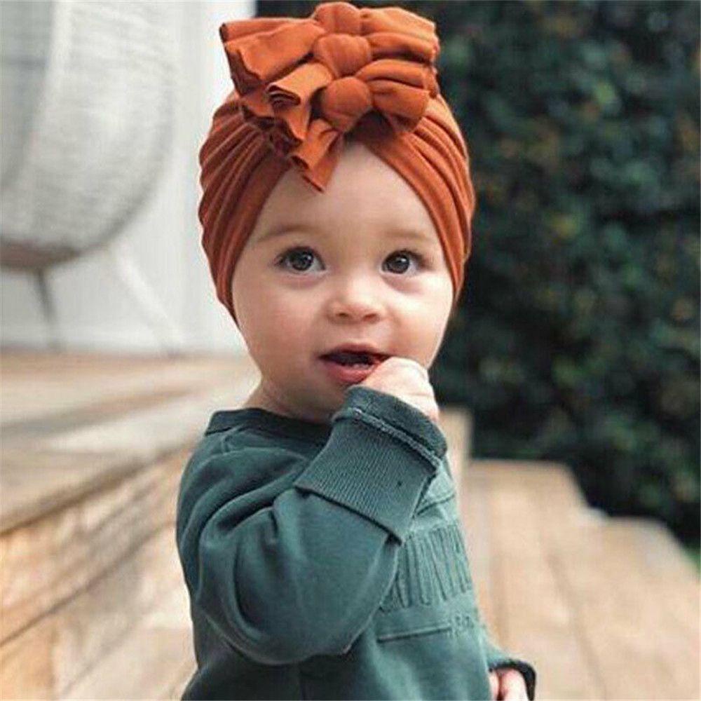 CACTU Khăn Turban Mềm Mại Thắt Nơ Xinh Xắn Cho Bé Sơ Sinh