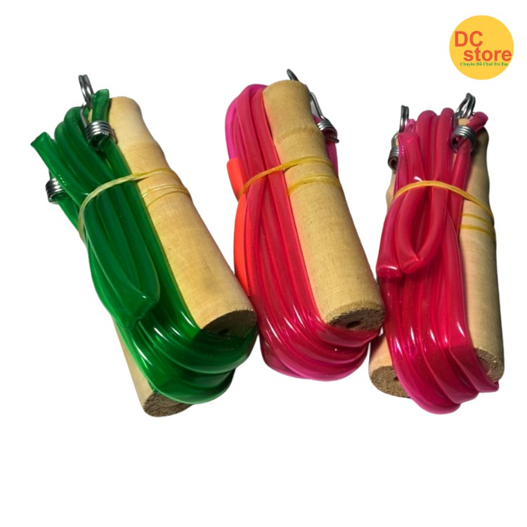 Dây Nhảy Thể Thao Cán Gỗ Dây Nhựa Dài 2m Cho Bé Tập Thể Dục