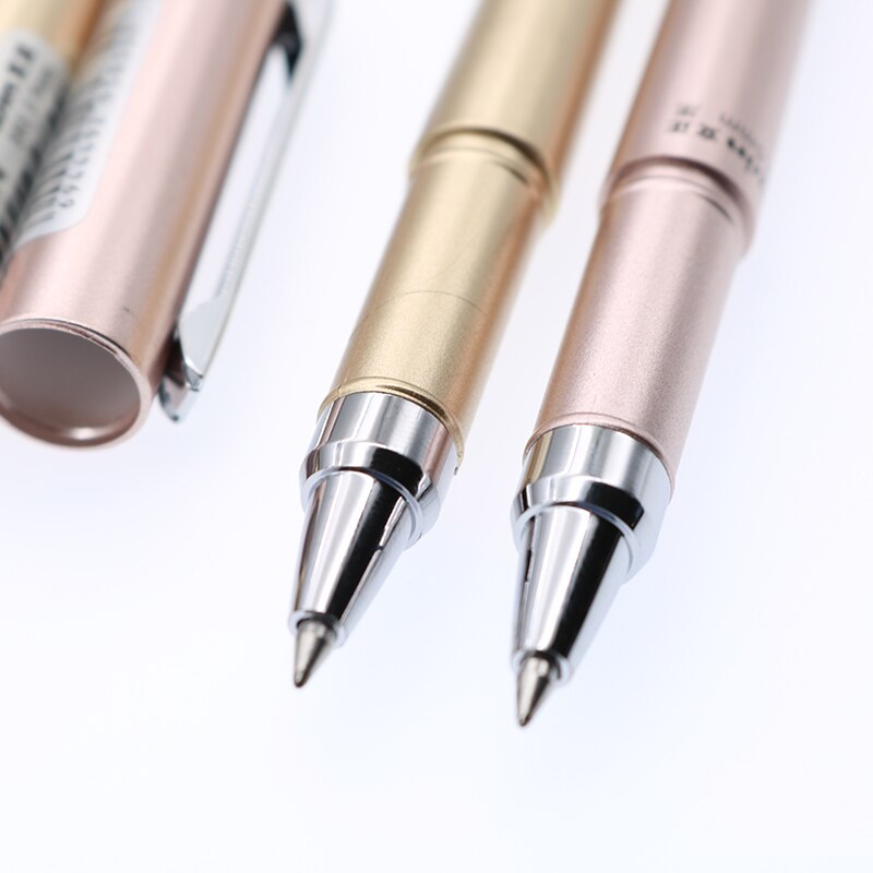 1 Bút Mực Gel Wenzheng 583 Ngòi 0.5mm Màu Vàng Hồng