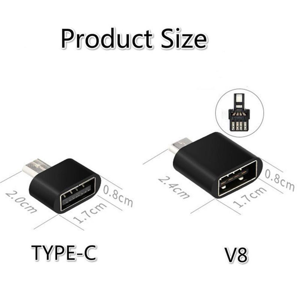 【Mua 2 tặng 8】Micro USB OTG sang USB Type C Bộ chuyển đổi OTG cho Samsung Huawei Android Type-C