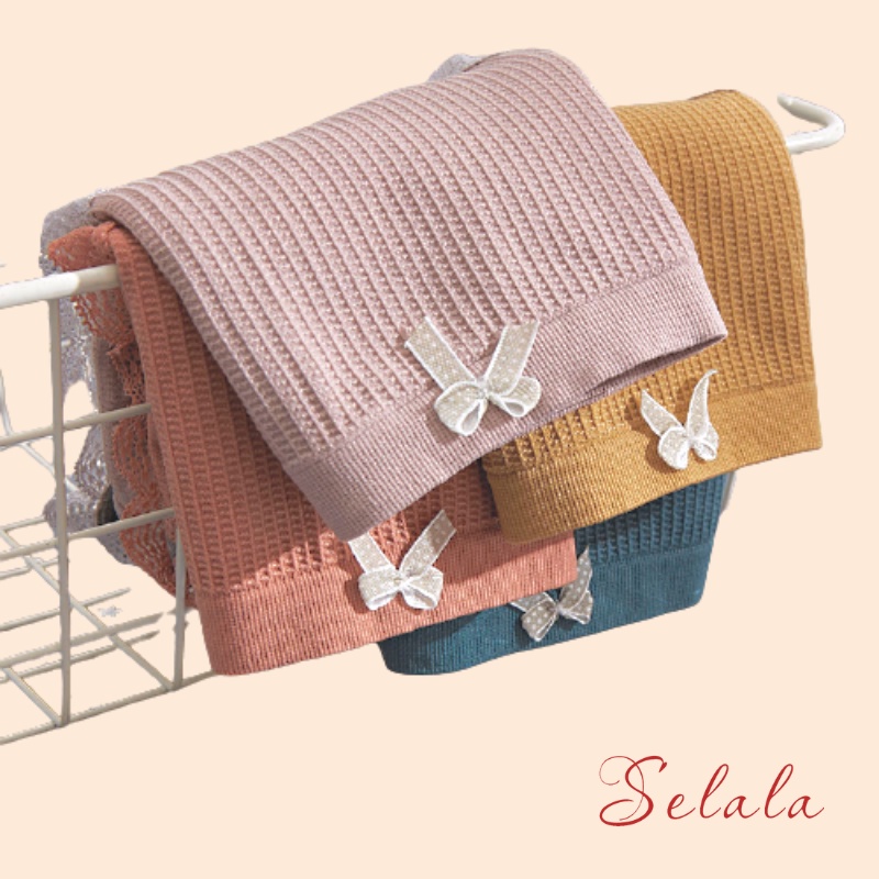 Quần Lót Nữ Selala Cotton Viền Ren Phối Nơ Thoáng Mát, Co Giãn Không Hằn QC33