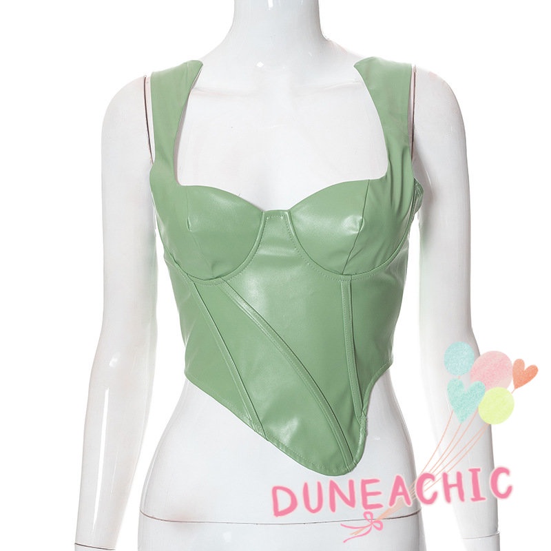 DUNEA Áo kiểu cổ vuông hở lưng quyến rũ cho nữ