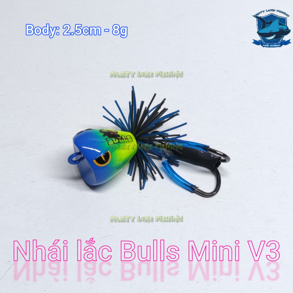 Nhái lắc Bulls Mini V3 - Mồi câu cá lóc