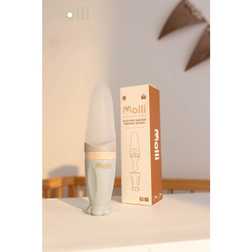 Bình Thìa Ăn Dặm Molli Dung Tích 90ml Hỗ Trợ Uống Sữa, Ăn Bột An Toàn Tiện Lợi