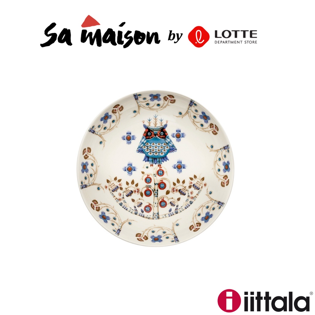 Đĩa sứ sâu lòng Taika Iittala Họa tiết Trắng 20cm