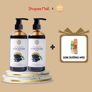 Bộ 2 chai nước gội bồ kết & vỏ bưởi Mộc Nhu - Giảm Rụng Tóc & Kích Thích Mọc Tóc