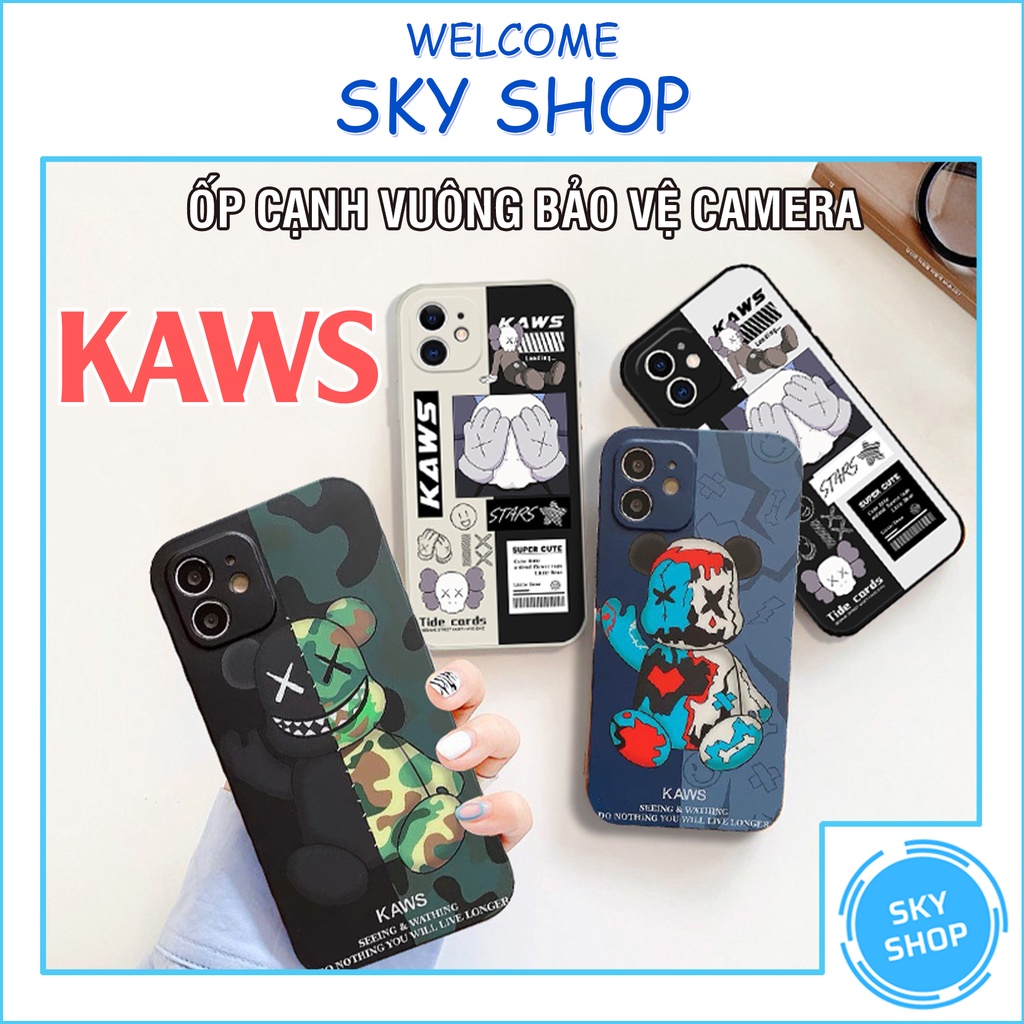 Ốp lưng iphone cạnh vuông kaws smile 6/6plus/6s/6splus/7/7plus/8/8plus/x/xr/xs/11/12/pro/max/plus/promax Sky Shop