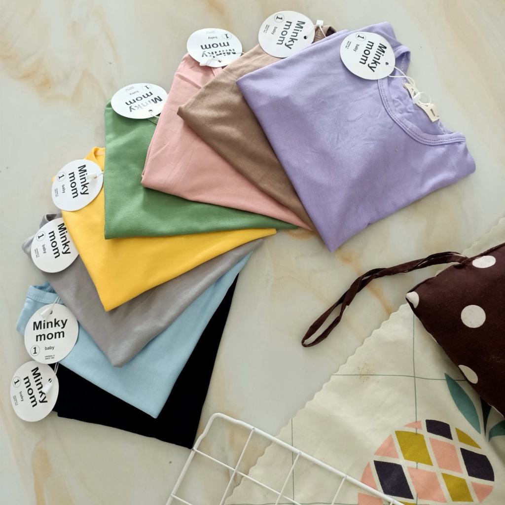 A19 - Áo Dài Tay Thun Lạnh Cổ Tròn Cho Bé Trai Bé Gái