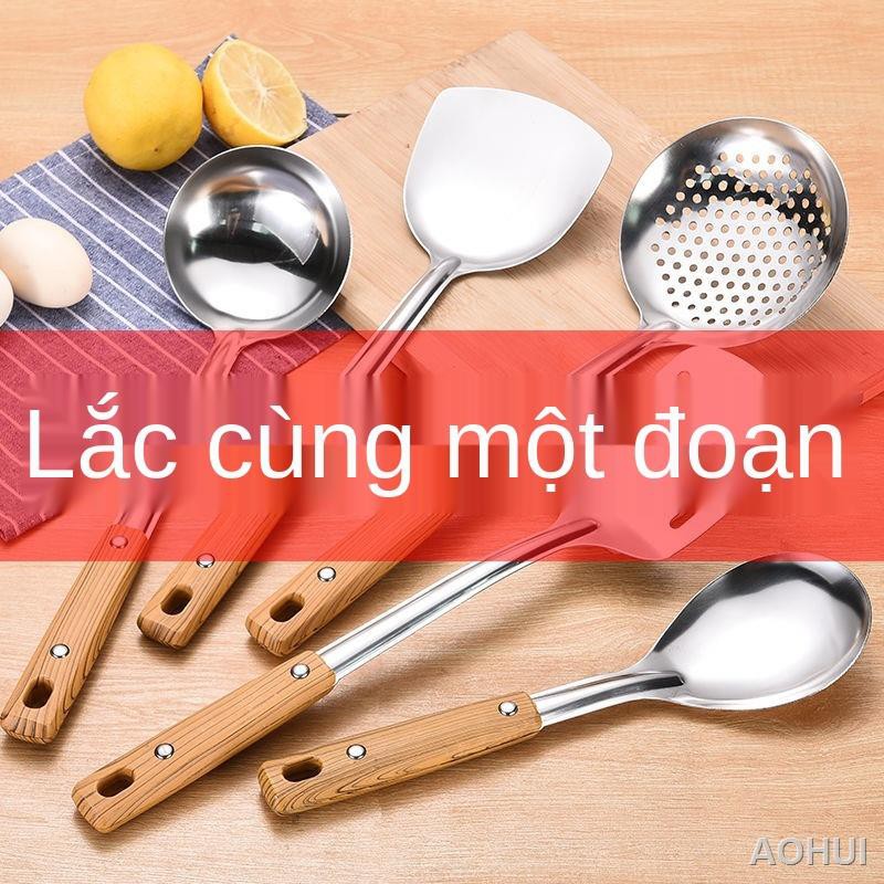 Thìa xào muỗng xúp muỗng xúp inox dụng cụ nhà bếp dày dặn Bộ muỗng nấu cháo gia dụng dụng cụ nấu ăn