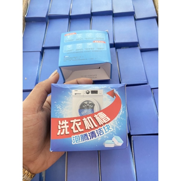 (Hộp 12 viên) Tẩy vệ sinh lồng máy giặt duyệt khuẩn