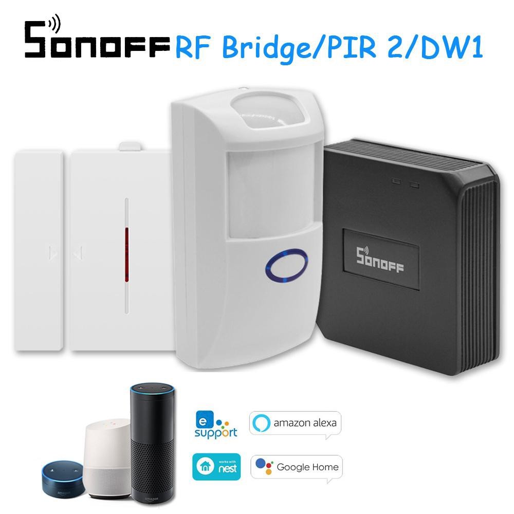 Bộ trung tâm Sonoff RF Bridge điều khiển kết nối thiết bị cảm biến hệ an ninh sinh thái eWeLink Sonoff DW1 Sonoff PIR2