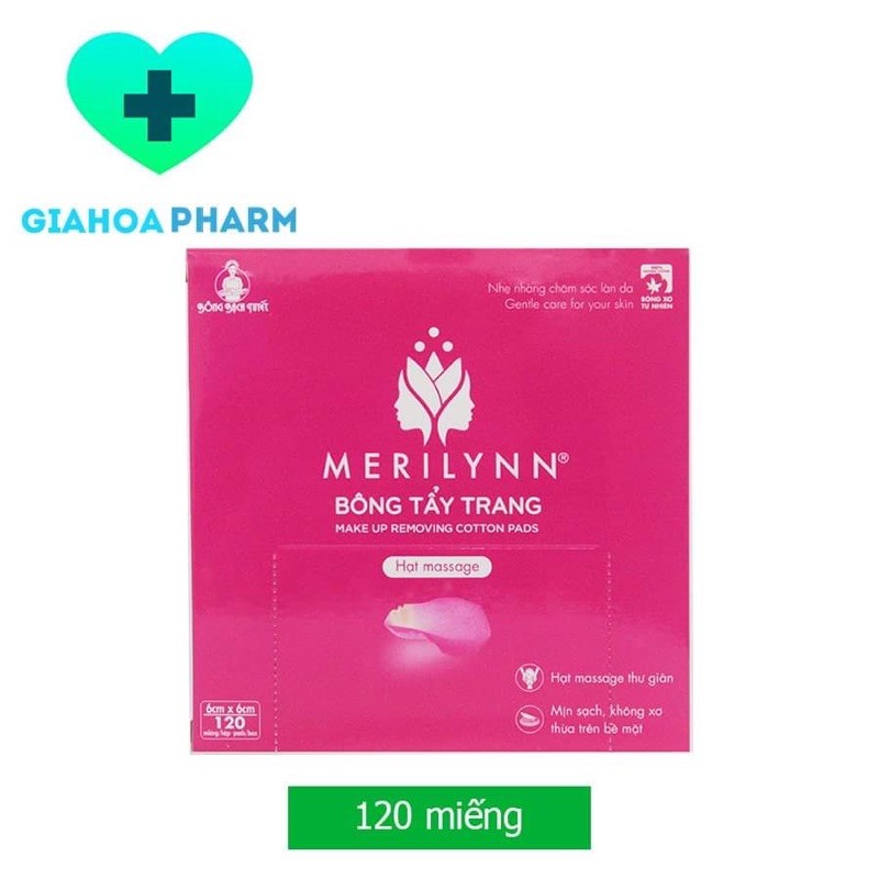 Bông tẩy trang Merilynn Bông Bạch Tuyết bề mặt Massage