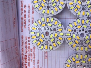 Led miếng 7w 3 mầu dùng chấn lưu