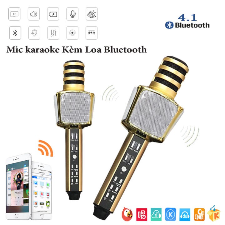 Micro hát karaoke bluetooth SD17 - Mic hát không dây giải trí tại nhà