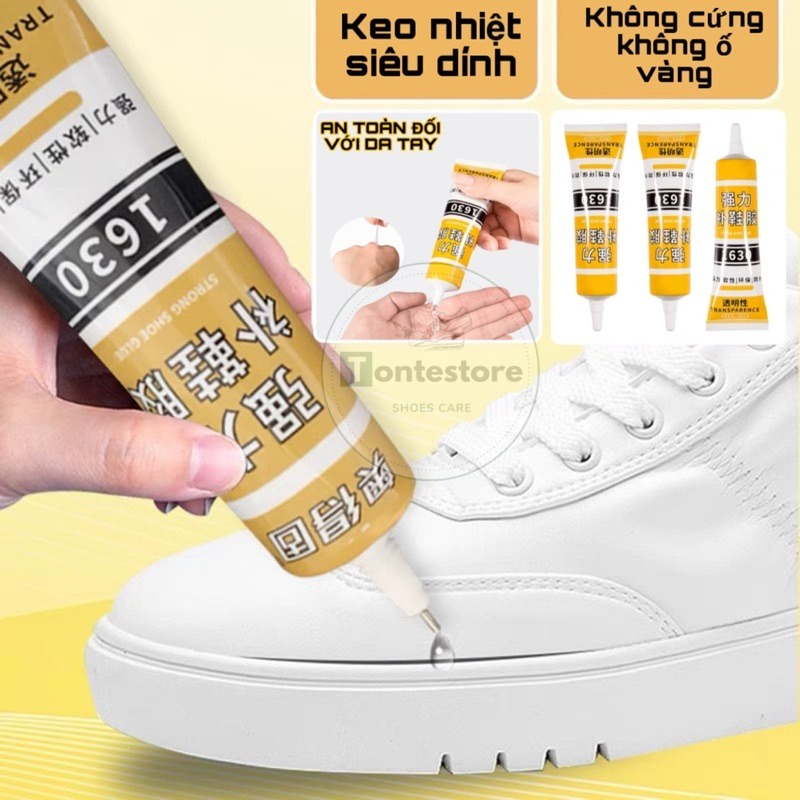 Keo dán 1630 đa năng dán giày thể thao, giày da, túi da, trong suốt siêu dính, không thấm nước chuyên dụng