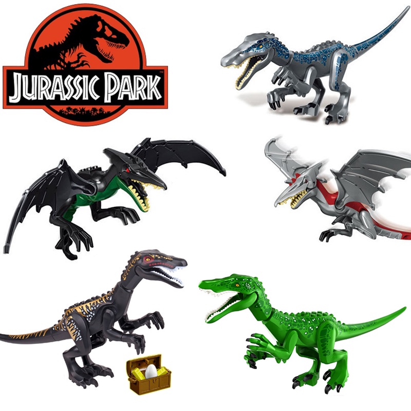 5styles Jurassic Park Dinosaur Baryonyx Figures Building Blocks Toy Assemble Kids Toys