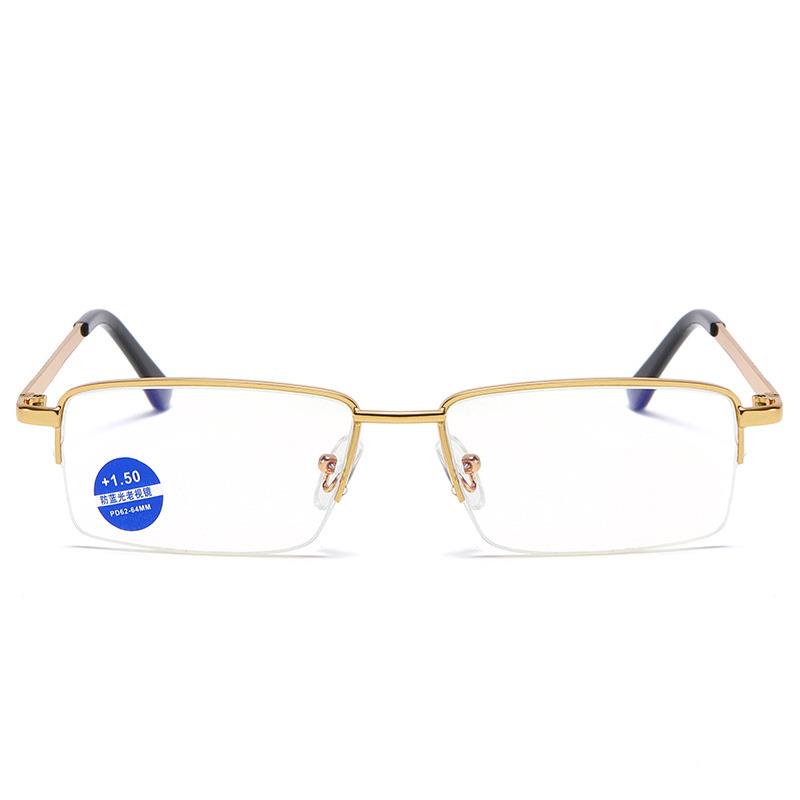 Mắt kính đọc sách gọng kim loại chống ánh sáng xanh thời trang cho nam+1.00+1.50+2.00,+2.50,3.00,+3.50