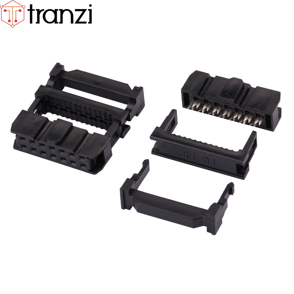 Đầu dập cáp 2.54mm IDE IDC 2x7P FC đen - túi 10 cái