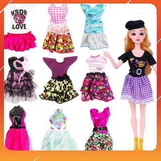 Set 5 - 10 bộ váy đầm hiện đại dành cho búp bê 30cm