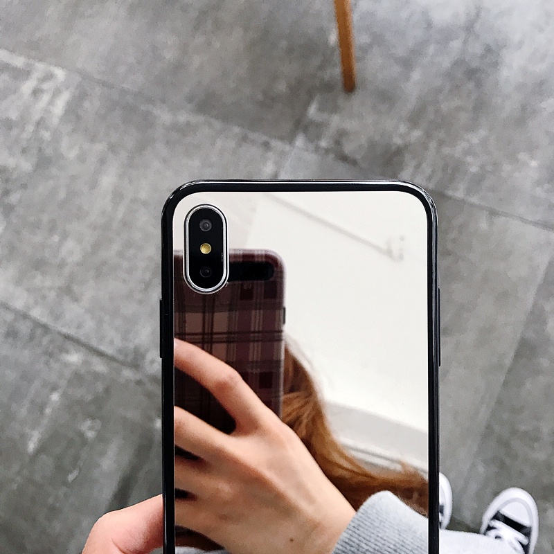 Ốp Điện Thoại TPU Mềm Tráng Gương Màu Đen Cho iPhone 14 13 12 11 Pro MAX X XS MAX XR 6s 7 8 PLUS