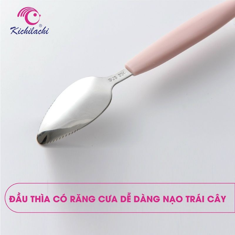 Thìa Nạo Hoa Quả KICHI 2 Đầu Cho Bé Ăn Dặm