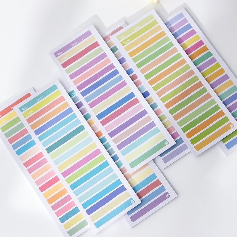 Set 50 Tờ Giấy Ghi Chú Dài Nhiều Màu Sắc Tiện Lợi Dễ Sử Dụng