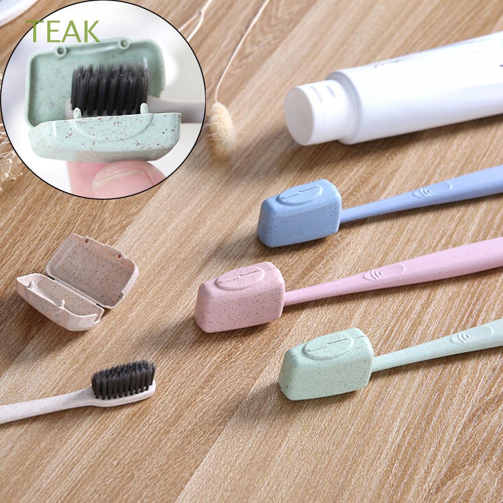 TEAK 4/8pcs Color Random Travel Bathroom Dustproof Case Holder Toothbrush Cover