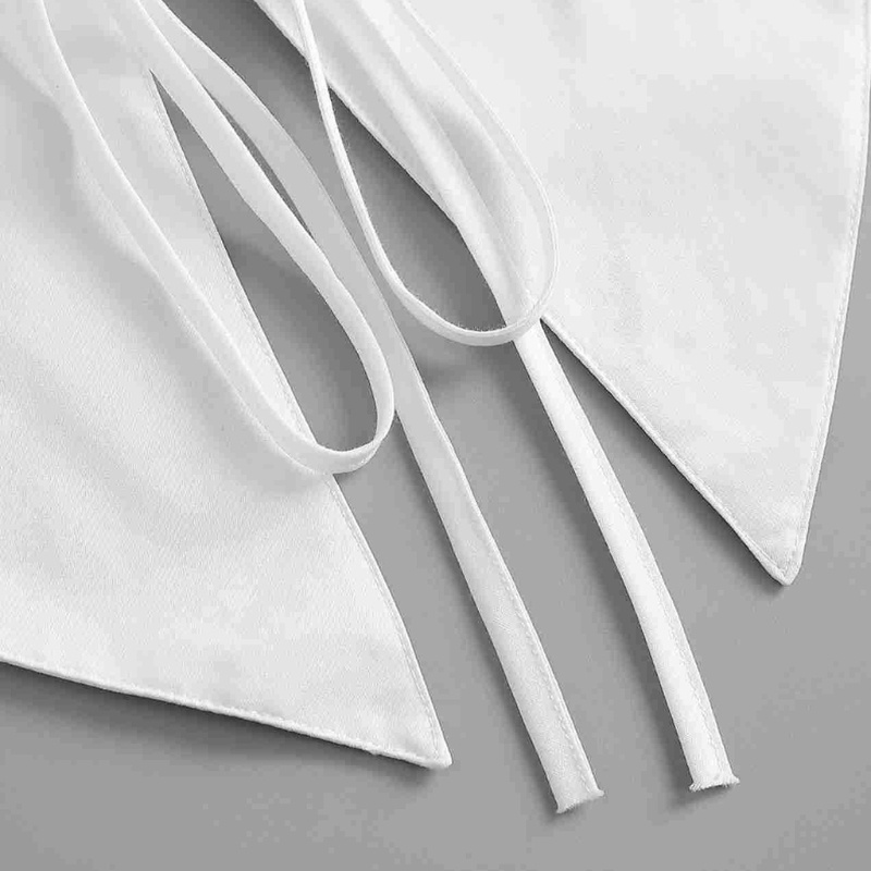 Khăn Choàng Cổ Hình Tam Giác Cột Dây Có Thể Tháo Rời Phong Cách Vintage Cho Nữ