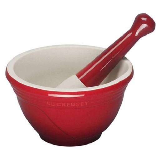Bộ Chày Cối Lecreuset Mortar &amp; Pestle Cerise 300ml [Nhập Đức]