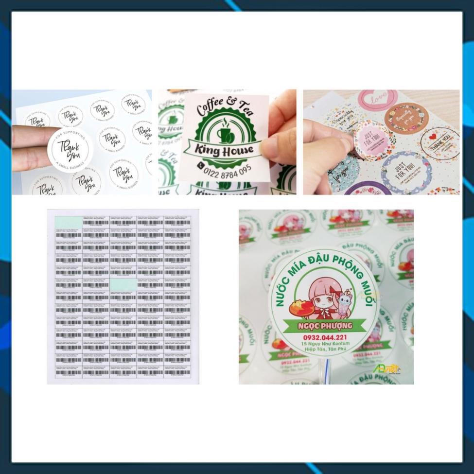 DECAL GIẤY ĐẾ XANH A4 (Xấp 100 tờ)