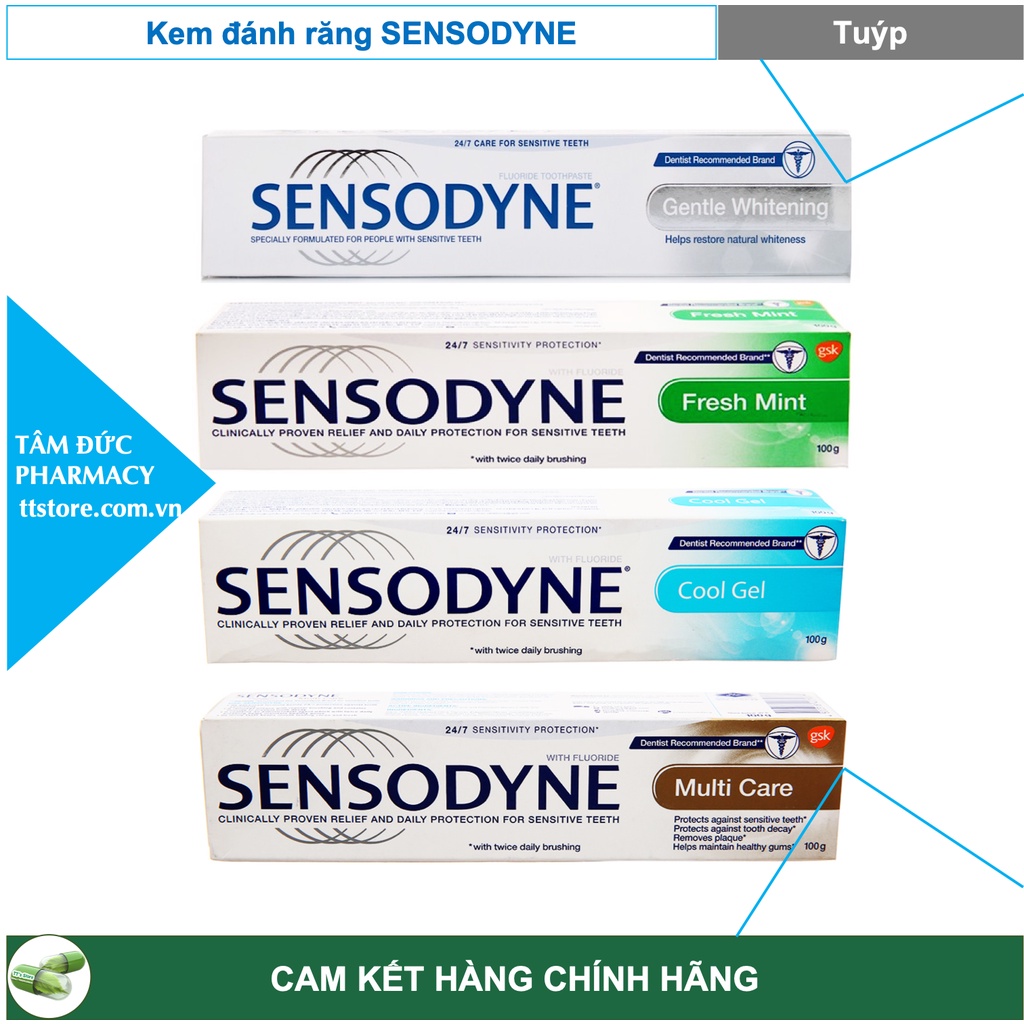 Kem Đánh Răng SENSODYNE Giảm Ê Buốt Ngừa Sâu Răng Làm Trắng Răng Bảo Vệ Răng Nhạy Cảm