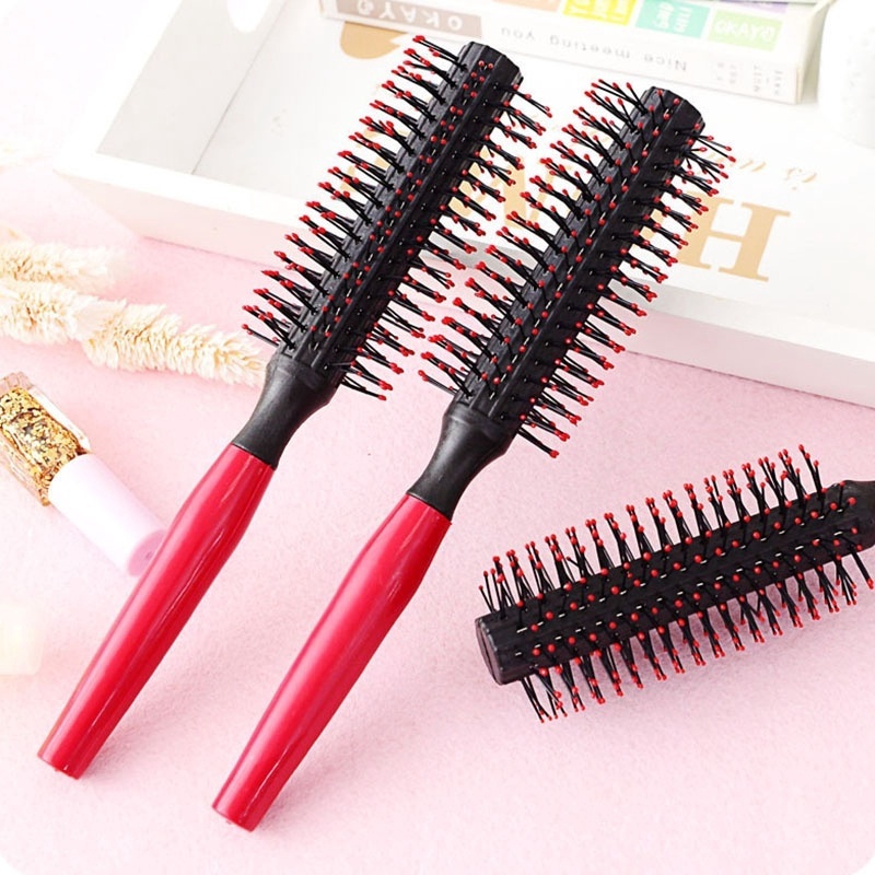 Lược uốn tóc hình tròn tiện dụng O3L7 Q7W4