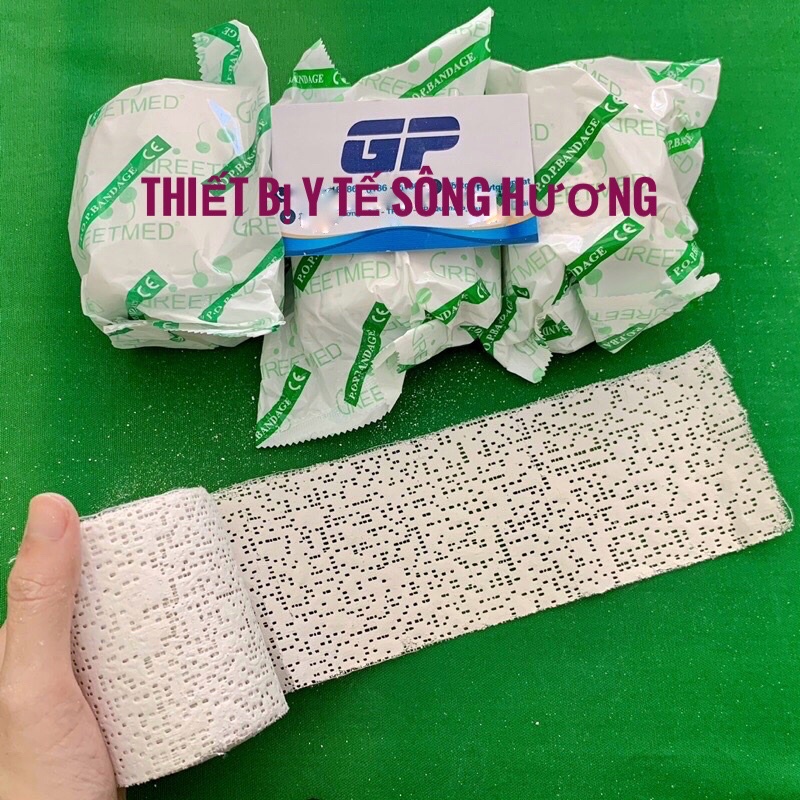 Băng bột bó thạch cao Greetmed P.O.P.BANDAGE Bột thạch cao,dùng bó cố định cho người gãy xương 3in 4in 5in 6in