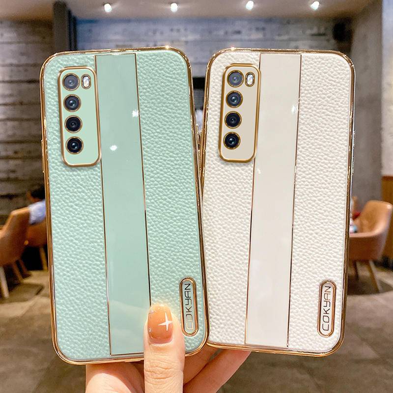 Ốp điện thoại mạ điện chống sốc bảo vệ ống kính máy ảnh cho Huawei Nova 7 Pro 7 SE